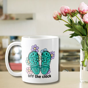 Mug Éteins et fleurs en caoutchouc de l'horloge