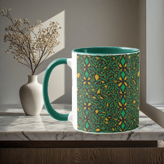 Mug Eternal Knots Celtic Heritage Abstract Art Irish 