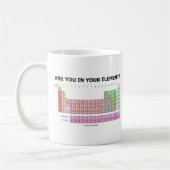 Mug Êtes-Vous Dans Votre Élément ? (Humour de table pé (Gauche)