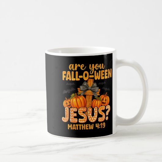 Mug Êtes-vous Fall-o-ween Jésus Matthieu 4_19 Hallowee (Droite)