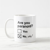 Mug Êtes-Vous Paranoïaque ? (Gauche)