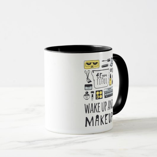 Mug Êtes vous Tiful que | réveillent et maquillage (Devant droit)