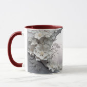 Mug Ethéal Blanc Floral Imaginaire Céramique ☕ café (Gauche)
