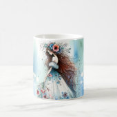 Mug Ethereal Flower Fairy in Watercolor Dreamscape (Centre)
