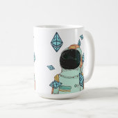 Mug Ethereum À La Lune ETH Space Man Merch (Devant droit)