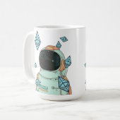 Mug Ethereum À La Lune ETH Space Man Merch (Devant gauche)
