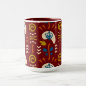 Mug Ethnic Folk Floral Pattern (Centre)
