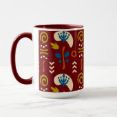 Mug Ethnic Folk Floral Pattern (Gauche)