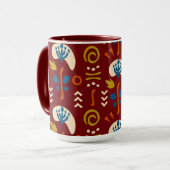 Mug Ethnic Folk Floral Pattern (Devant gauche)