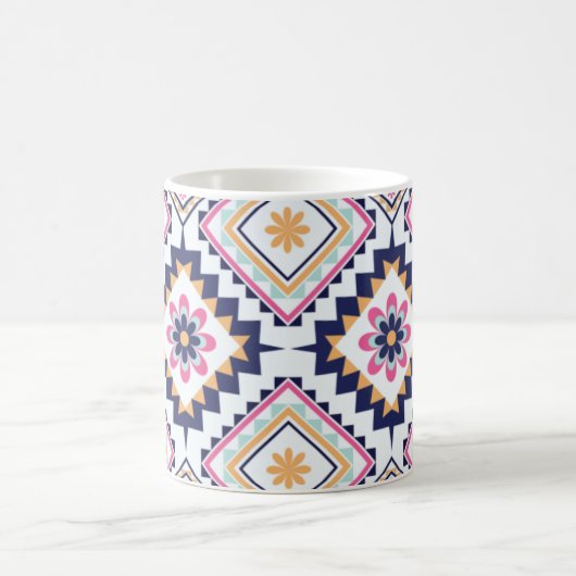 Mug Ethnic Paisley Ornate Floral Tile Pattern (Centre)