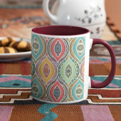 Mug Ethnic Seamless Motif Amérindien Floral
