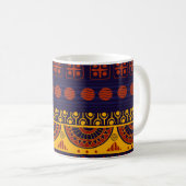 Mug Ethno Tribal : Conception Motif transparente. (Devant droit)