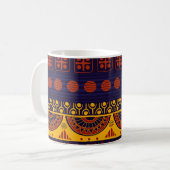 Mug Ethno Tribal : Conception Motif transparente. (Devant gauche)