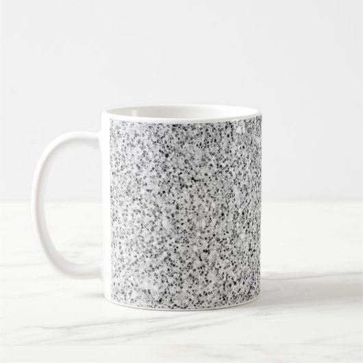 Mug Étincelle de parties scintillant gris argenté (Gauche)