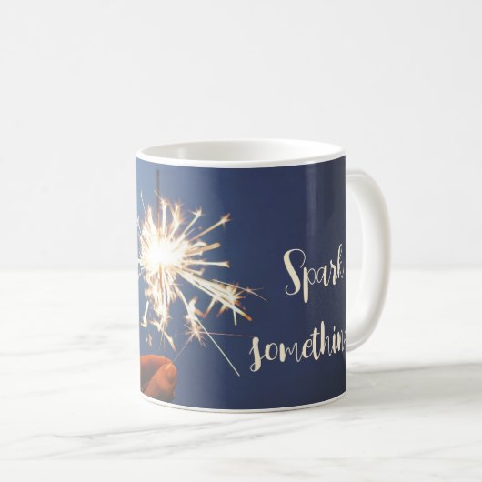 Mug "Étincelle quelque chose !" (Devant droit)