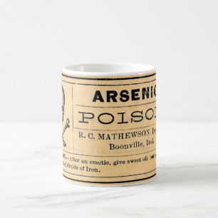 Mug Étiquette arsenical vintage de poison