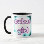 Mug Étiquette cubaine de fille (Gauche)