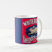 Mug Étiquette d'amidon de lave lapin blanc (Devant droit)