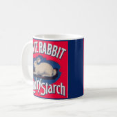 Mug Étiquette d'amidon de lave lapin blanc (Devant gauche)