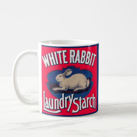 Mug Étiquette d'amidon de lave lapin blanc (Gauche)