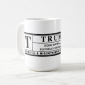 Mug Étiquette d'avertissement Femmes contre Trump (Devant gauche)