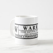 Mug Étiquette d'avertissement Warren (Devant gauche)