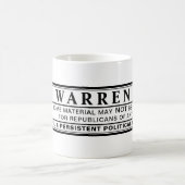 Mug Étiquette d'avertissement Warren (Centre)