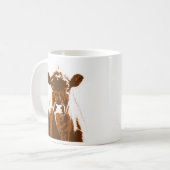 Mug Étiquette de adresse personnalisé Brown animal de  (Devant gauche)