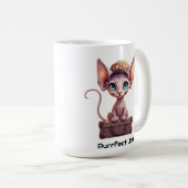 Mug Étiquette de bagage Chat Mignon  Cadeau pour les a (Devant droit)
