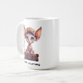 Mug Étiquette de bagage Chat Mignon  Cadeau pour les a (Devant gauche)