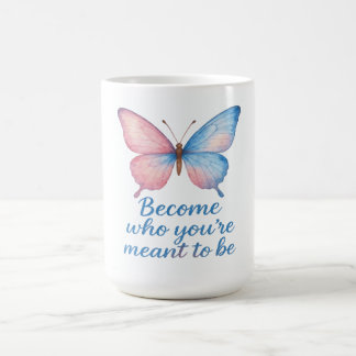 Mug Étiquette de bougie inspirante papillon