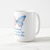 Mug Étiquette de bougie inspirante papillon  (Devant droit)