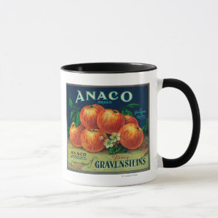 Mug Étiquette de caisse d'Anaco Apple