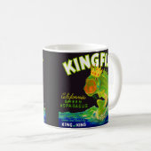 Mug étiquette de caisse d'asperges de Kingfish dans le (Devant droit)