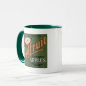 Mug Étiquette de caisse de fruit de pommes de (Devant gauche)