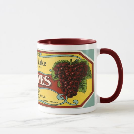 Mug Étiquette de caisse de fruits vintage (Droite)
