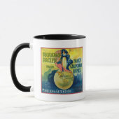 Mug Étiquette de caisse de pomme du Pacifique (Gauche)
