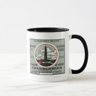 Mug Étiquette de canneberge de marque de colline de