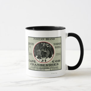 Mug Étiquette de canneberge de marque de puritain de