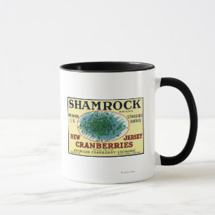 Mug Étiquette de canneberge de marque de shamrock
