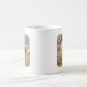 Mug Étiquette de chien de chasse vintage (Centre)