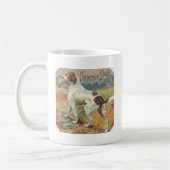 Mug Étiquette de chien de chasse vintage (Gauche)