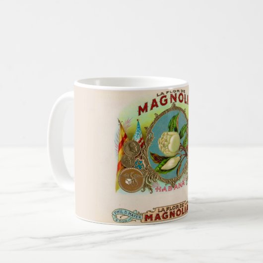 Mug Étiquette de cigare Magnolia (Devant gauche)
