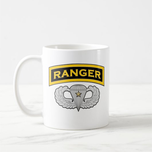 Mug Étiquette de garde forestière - ailes de saut - (Gauche)