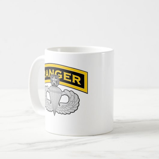 Mug Étiquette de garde forestière - sableuse (Devant gauche)