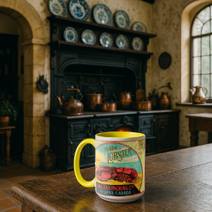 Mug Étiquette de homard en conserve de l'ère victorien