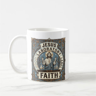 Mug étiquette de laboratoire Jésus Foi Jésus Laboratoi