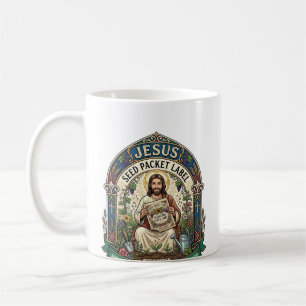 Mug étiquette de paquet de graines de Jésus étiquette