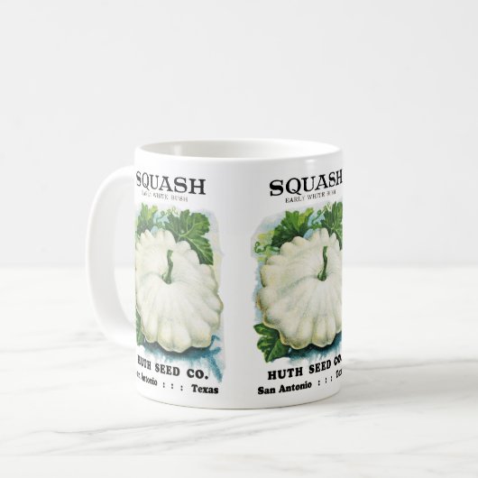 Mug Étiquette de paquets de graines de squash (Devant gauche)
