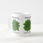 Mug Étiquette de paquets de graines d'épinards (Devant gauche)